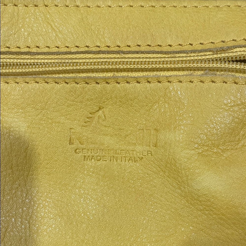 Genuine Leather Yellow Bag - Picture 3 of 4